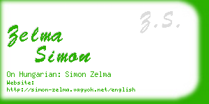 zelma simon business card